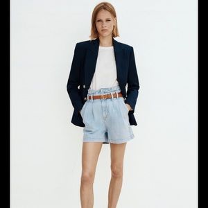 🌷2/$60 NWT ZARA paper bag Belted shorts